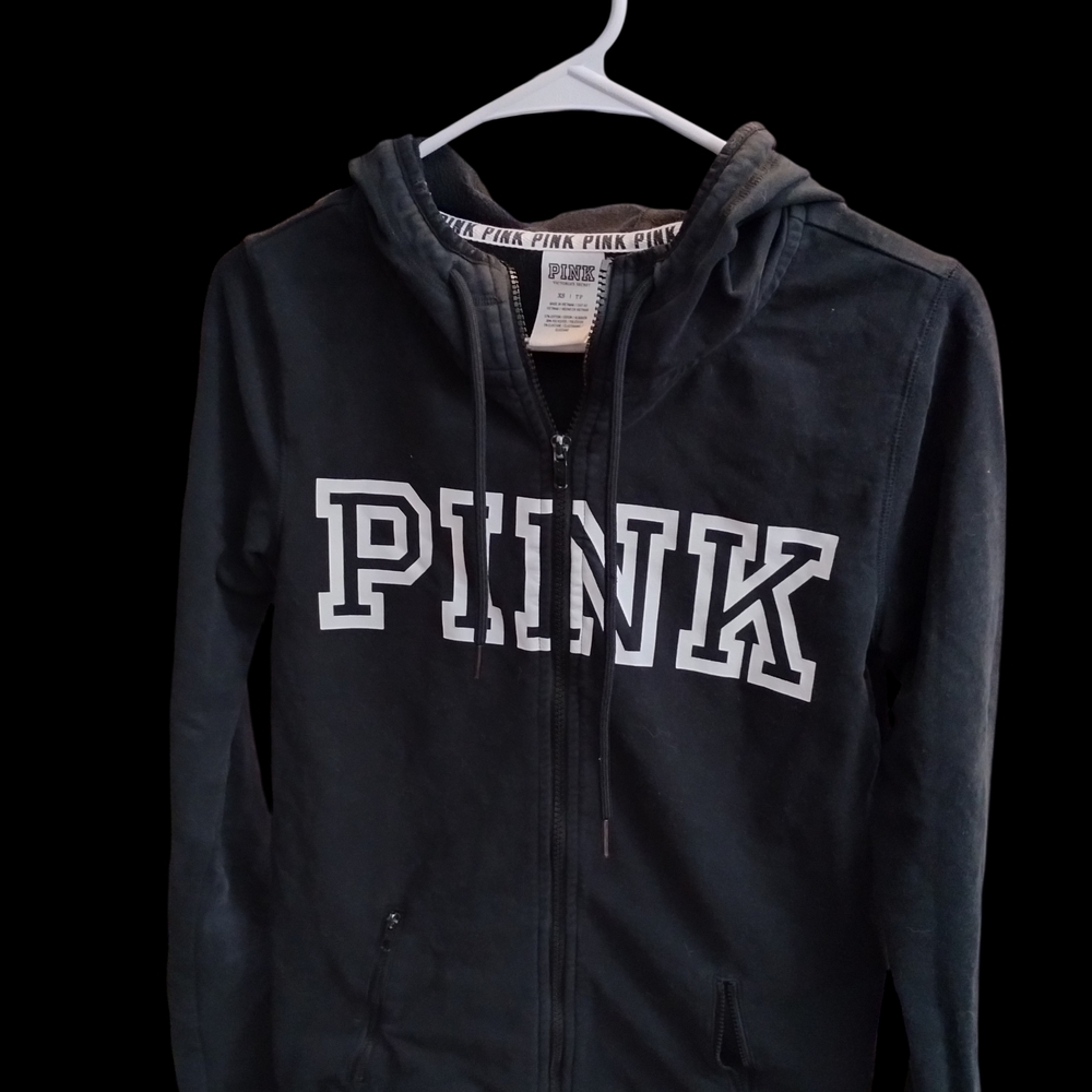 Victoria's Secret Black Hoodie with PINK Logo